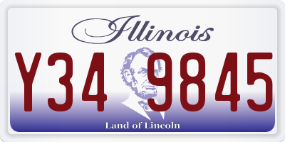 IL license plate Y349845