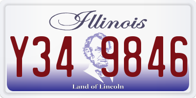 IL license plate Y349846