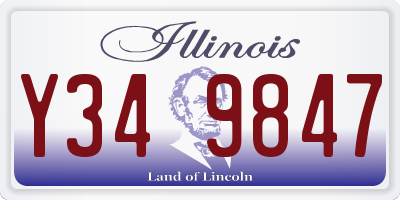 IL license plate Y349847