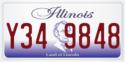 IL license plate Y349848
