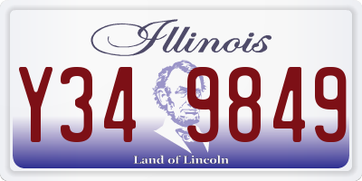 IL license plate Y349849