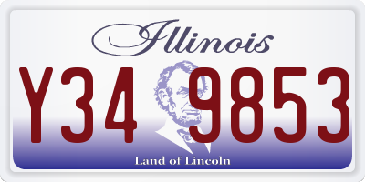 IL license plate Y349853