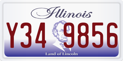 IL license plate Y349856
