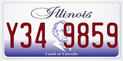 IL license plate Y349859