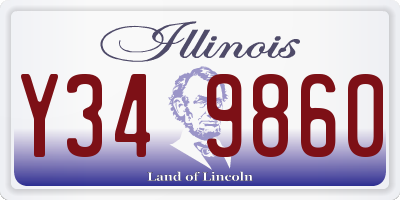 IL license plate Y349860