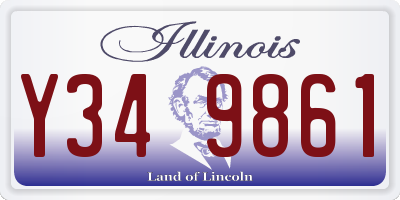 IL license plate Y349861