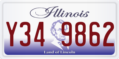 IL license plate Y349862
