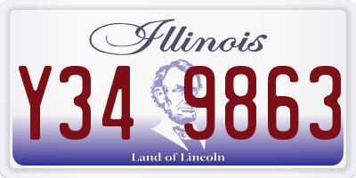 IL license plate Y349863