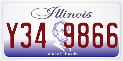 IL license plate Y349866