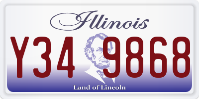 IL license plate Y349868