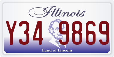IL license plate Y349869