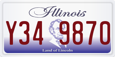 IL license plate Y349870