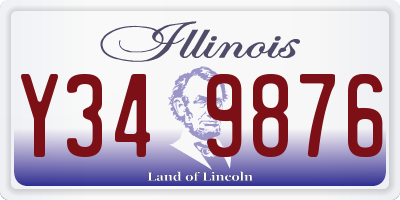 IL license plate Y349876