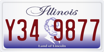 IL license plate Y349877