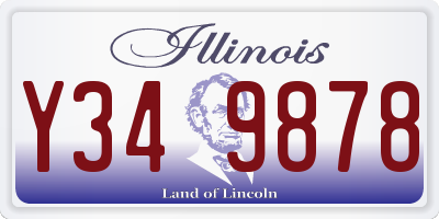 IL license plate Y349878