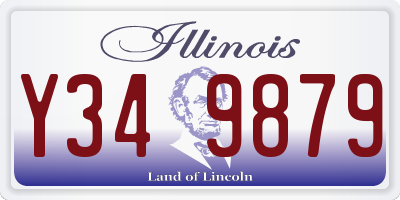 IL license plate Y349879