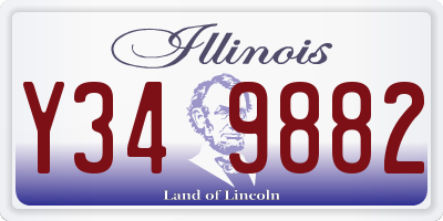 IL license plate Y349882