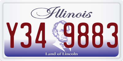 IL license plate Y349883