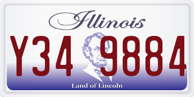 IL license plate Y349884