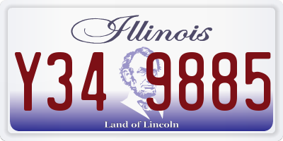 IL license plate Y349885