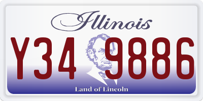 IL license plate Y349886