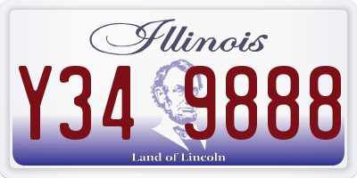 IL license plate Y349888