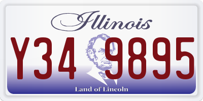 IL license plate Y349895