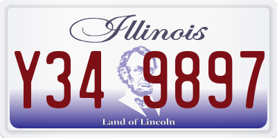 IL license plate Y349897