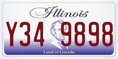 IL license plate Y349898