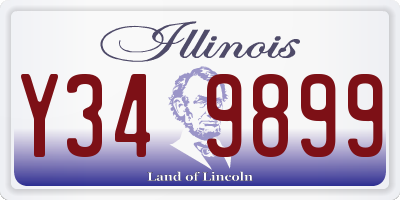 IL license plate Y349899