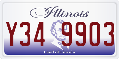 IL license plate Y349903