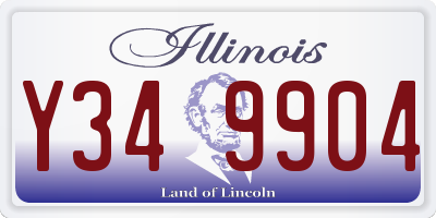 IL license plate Y349904