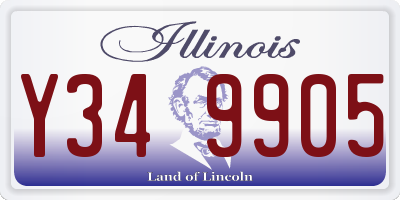 IL license plate Y349905