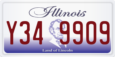 IL license plate Y349909