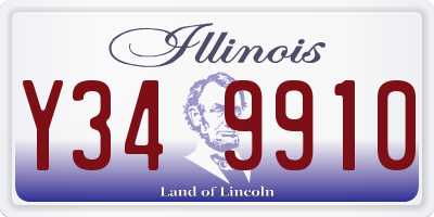 IL license plate Y349910