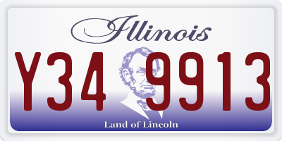 IL license plate Y349913