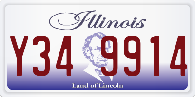 IL license plate Y349914