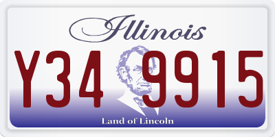 IL license plate Y349915