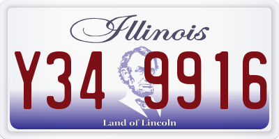 IL license plate Y349916