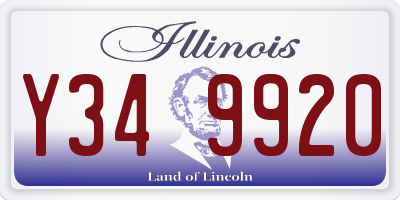 IL license plate Y349920