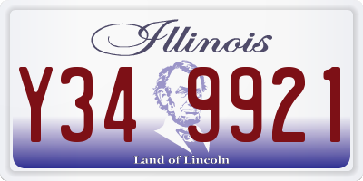 IL license plate Y349921