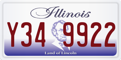 IL license plate Y349922