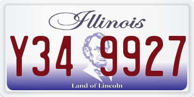 IL license plate Y349927