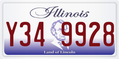 IL license plate Y349928