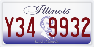 IL license plate Y349932