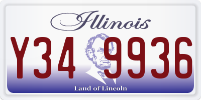 IL license plate Y349936