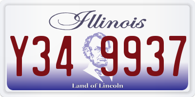 IL license plate Y349937