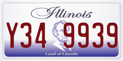 IL license plate Y349939