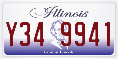 IL license plate Y349941
