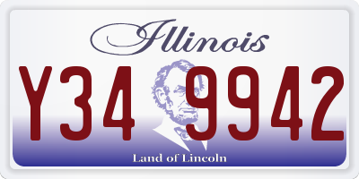 IL license plate Y349942